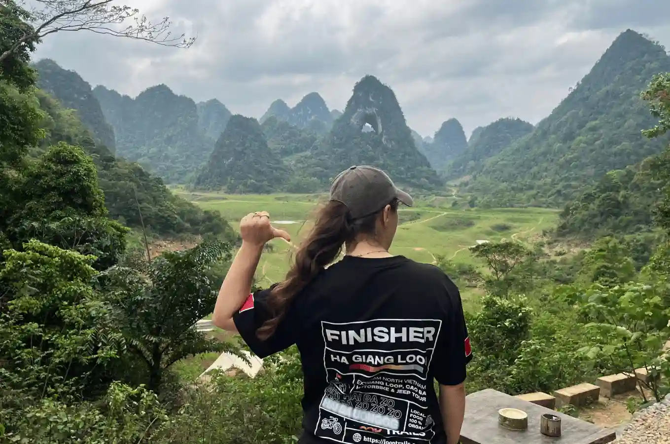 God's Eye Mountain Thung Mountain natural rock arch in Cao Bang on the jeep tour