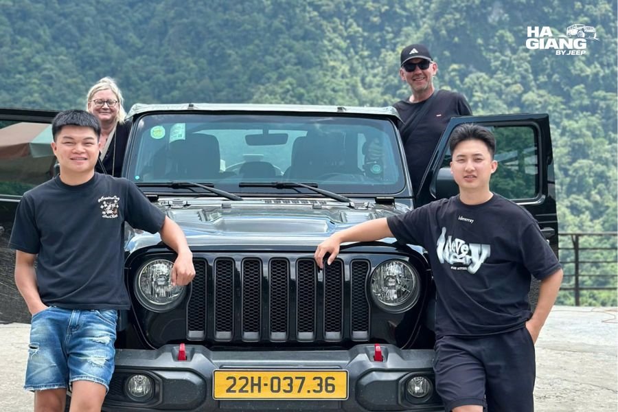 Comfortable open-air ha giang jeep tour vehicle for flexible mountain travel