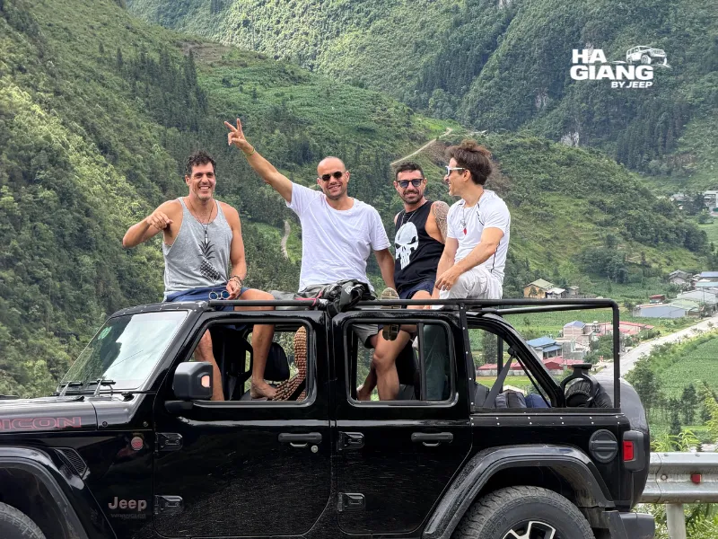 Jeep Wrangler Rubicon on a self drive Ha Giang Loop rental