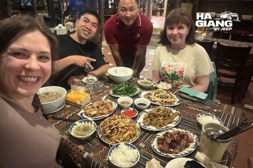 Homestay dinner with com lam and corn wine in Ha Giang