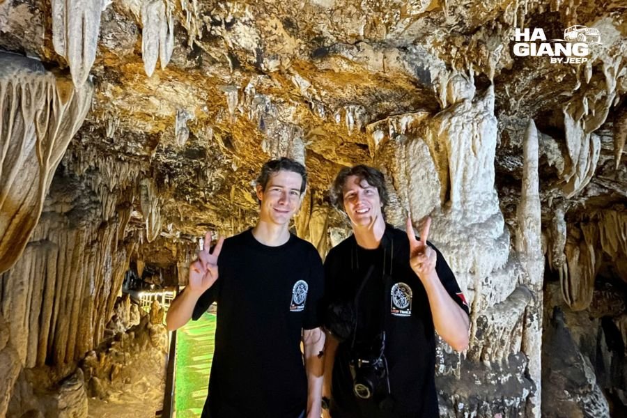 Inside Lung Khuy Cave near Quan Ba town