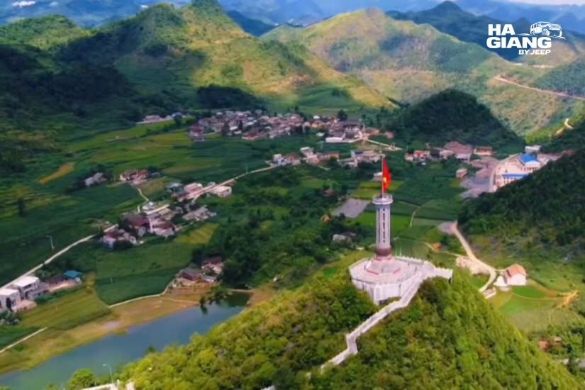 Lung Cu Flag Tower at the northernmost point of Vietnam on the Ha Giang loop