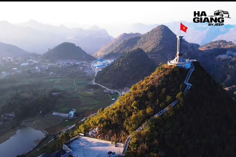 Lung Cu flag tower at the northern point of Ha Giang
