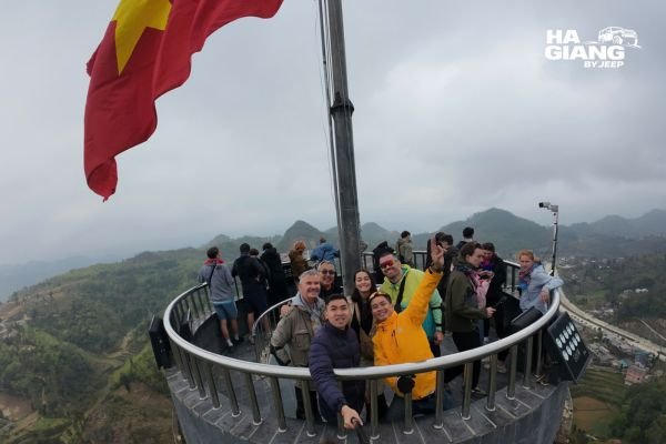 Lung Cu flag tower, the northernmost stop on a Ha Giang jeep tour