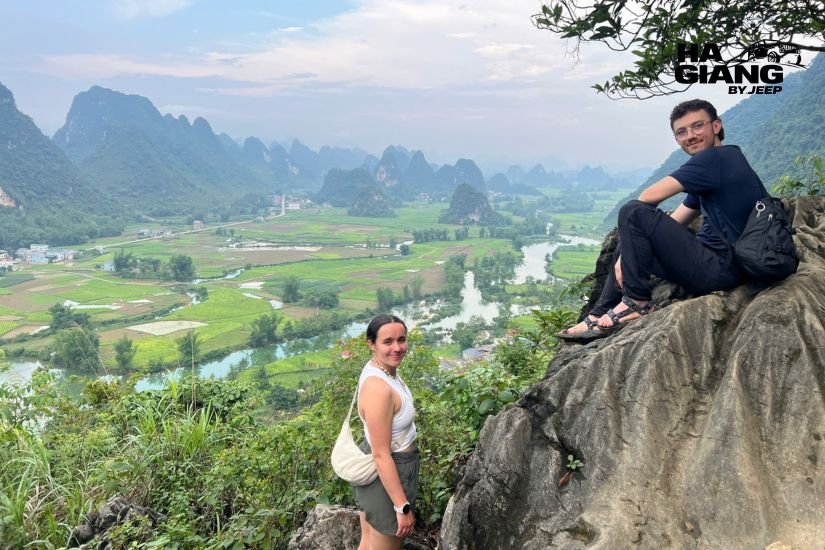 Ngoc Con Valley and the God's Eye Mountain near Cao Bang