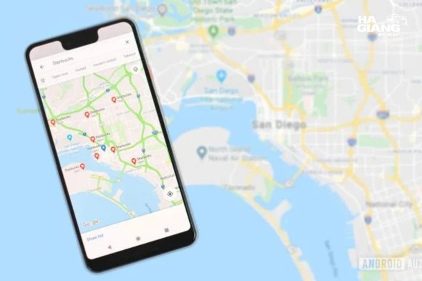 Smartphone with offline maps and travel apps for Ha Giang connectivity