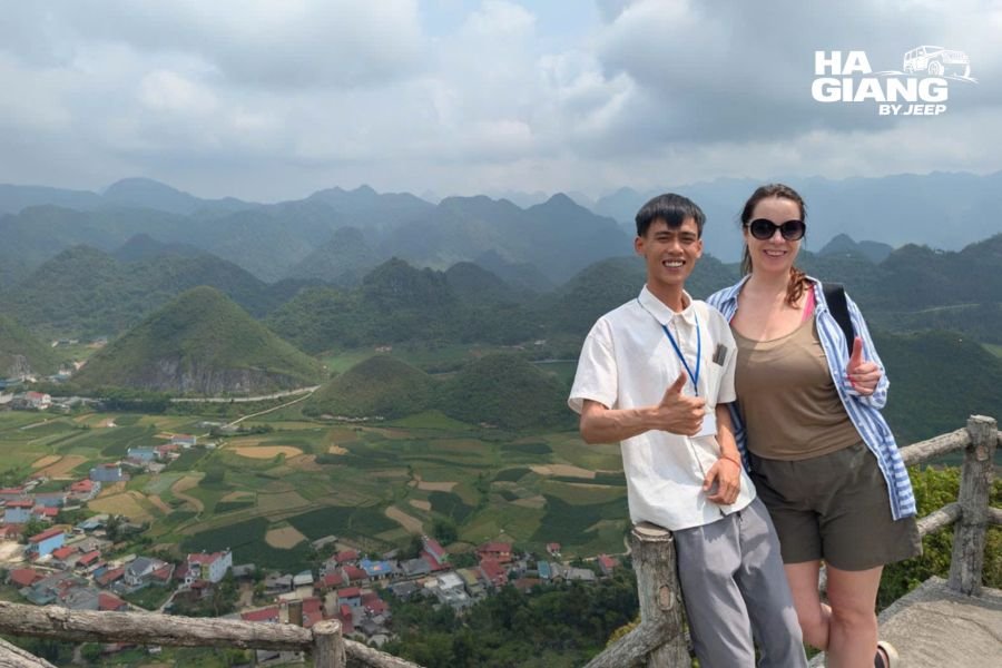 Quan Ba Twin Mountains seen from Heaven's Gate in Ha Giang