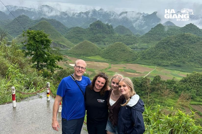 Quan Ba Twin Mountains seen from Heaven's Gate on day 1 of the Ha Giang Loop