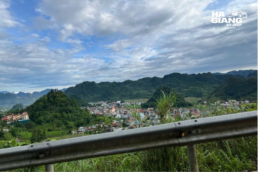 Quan Ba town spread across its green valley