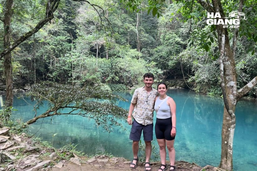 The blue stream at Pac Bo historical site near the Cao Bang border