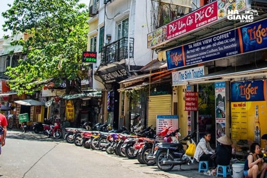 A street in Hanoi Old Quarter, the departure point for Ha Giang