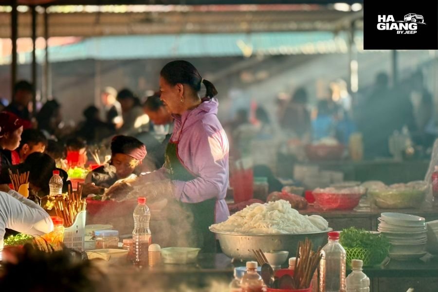 Dong Van Sunday Market near homestay accommodation