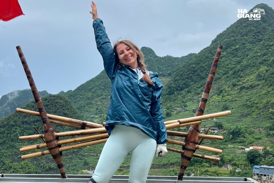 Multiple solo female travelers meeting and bonding inside jeep during group tour