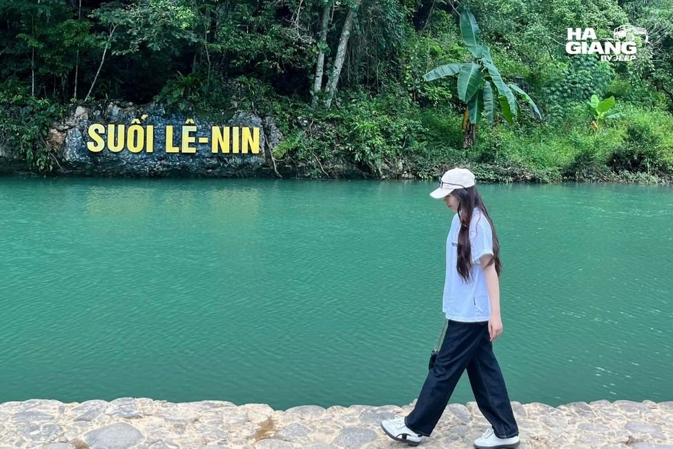 Pac Bo historical site: the stream running through the limestone valley in Cao Bang