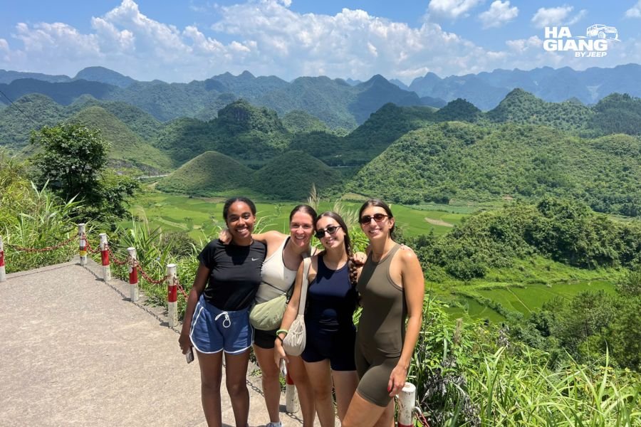 Quan Ba twin mountains viewpoint on the Ha Giang Loop