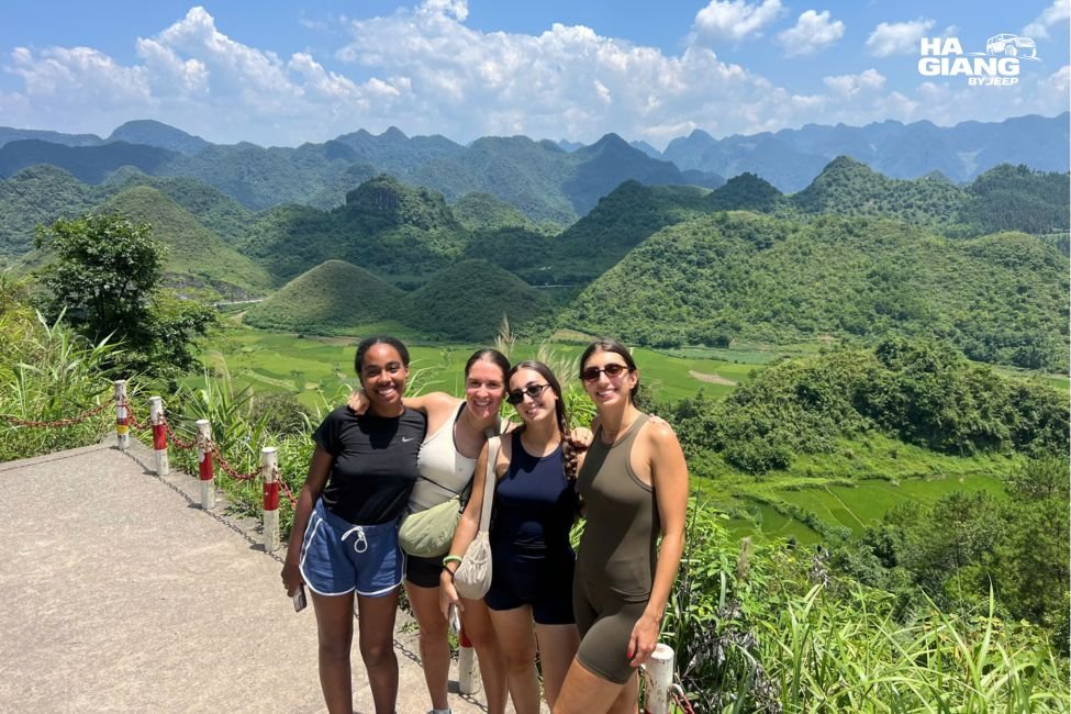 Quan Ba twin mountains viewpoint on the Ha Giang Loop