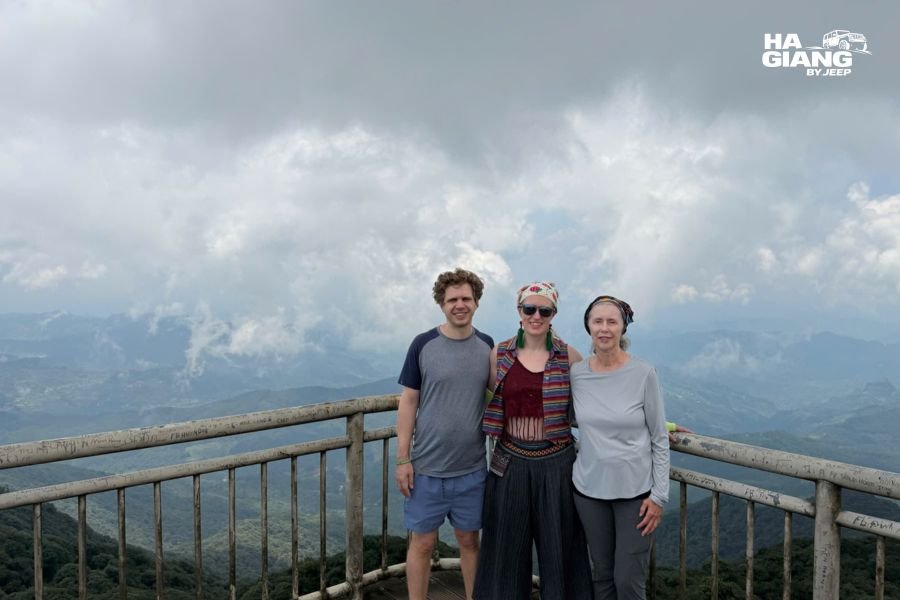 Sapa trekking in rain and mist weather
