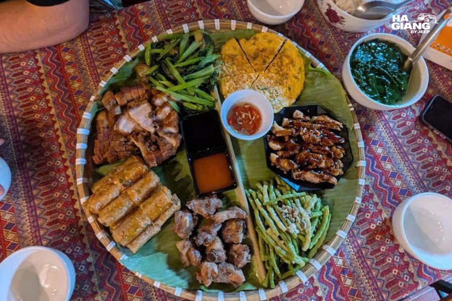 Solo woman enjoying meal at roadside local food stall, comfortable atmosphere