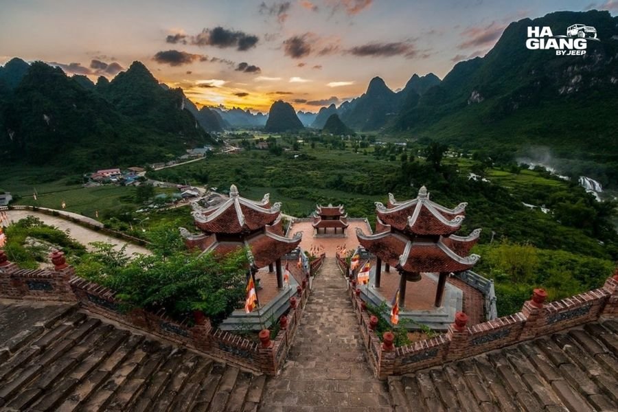 The three entrance gate at Truc Lam Phat Tich Pagoda near Ban Gioc