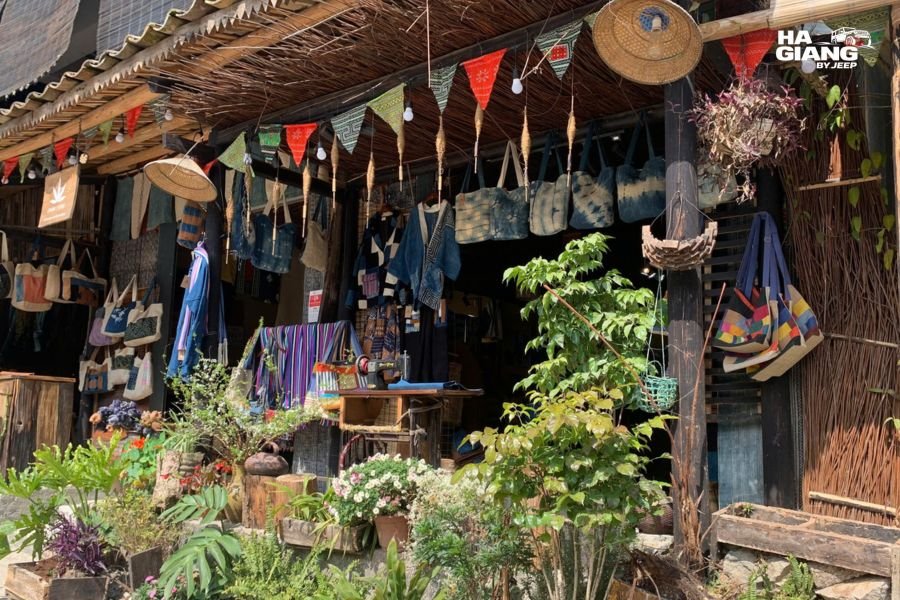 A roadside souvenir shop on the Ha Giang Loop