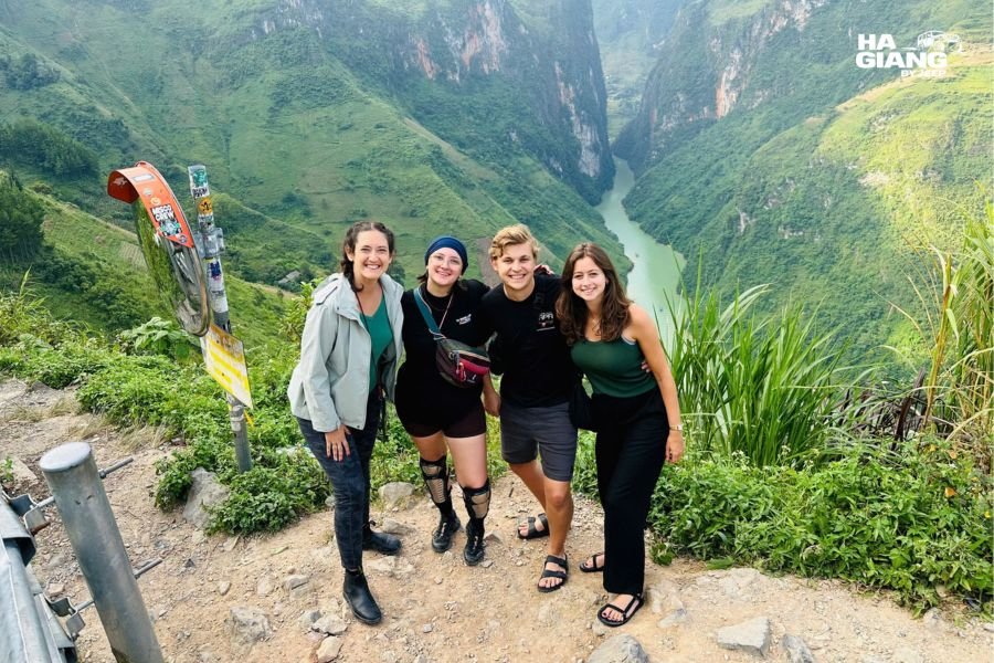 Aerial view of Ma Pi Leng Pass and the Nho Que River canyon in Ha Giang