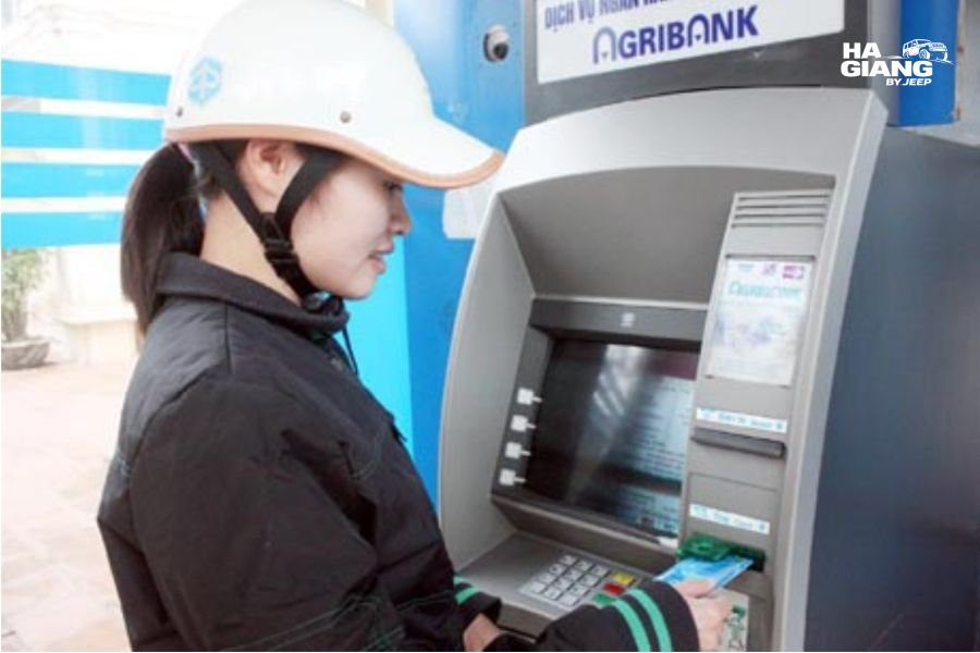 Bank branch in Cao Bang City where travelers on combo jeep tours can withdraw cash at the end of the trip