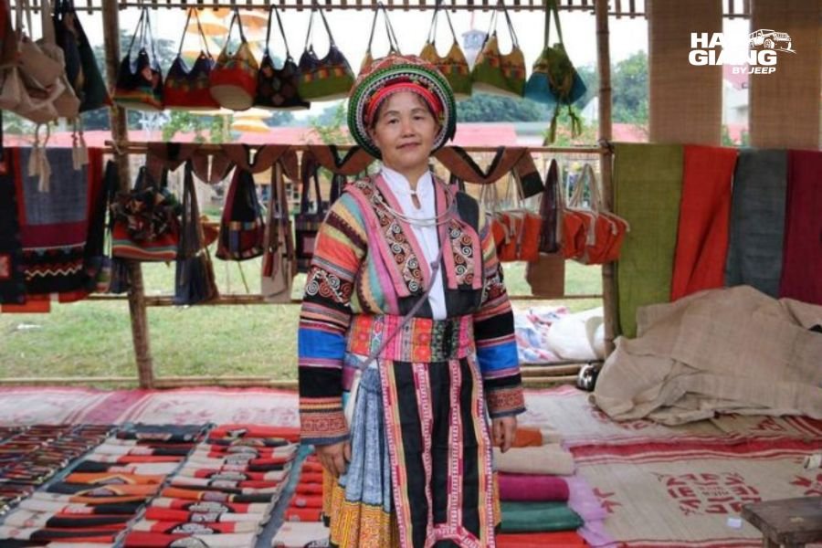 Cooperative workshop at Lung Tam Linen Village where Hmong linen weaving is done in Ha Giang