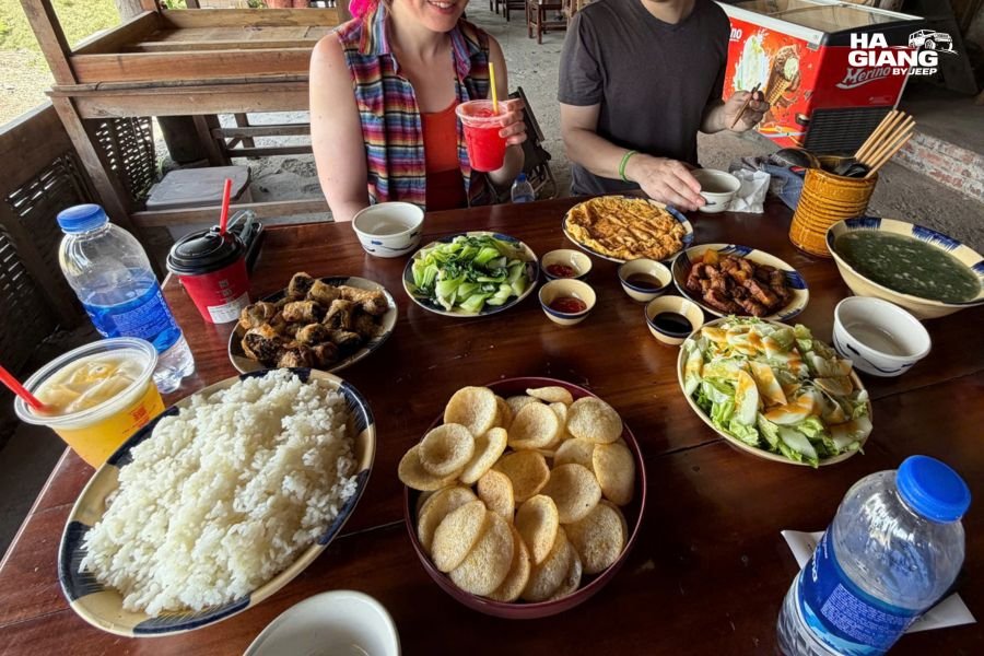 Family homestay in a village on the Ha Giang Loop