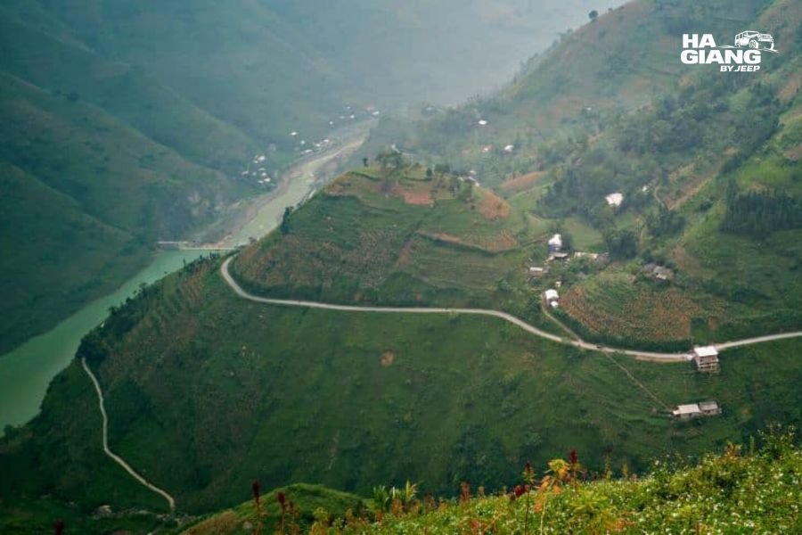 Hillside view over Khau Vai commune in Meo Vac district, Ha Giang