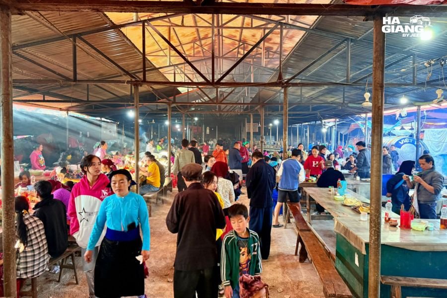 Morning market in Dong Van Old Quarter on the Ha Giang Loop