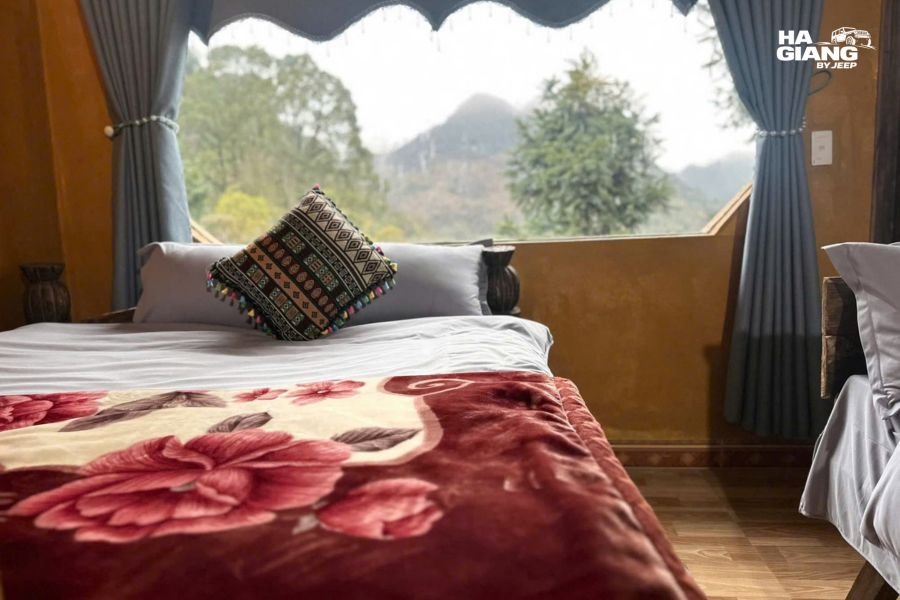 Private room in a family homestay near Dong Van on the Ha Giang Loop