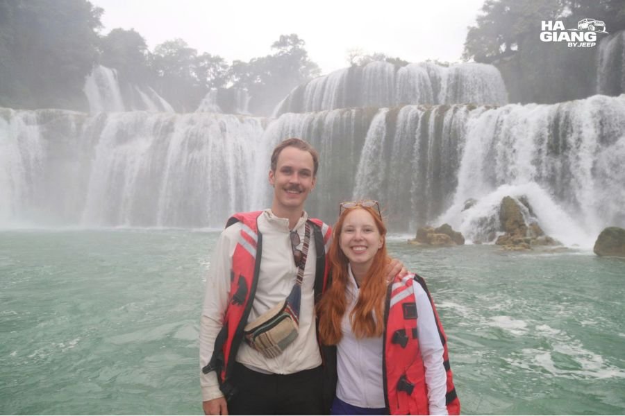 Ban Gioc Waterfall in the early morning, Cao Bang, Vietnam